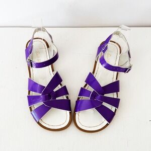 Salt Water Sandals Original Sandal Purple Patent Leather Strappy Women's 8